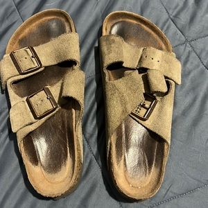Brown leather Birkenstocks, size 38